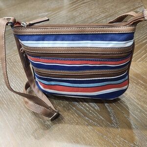 Croft & Barrow Crossbody Bag Americana Stripe